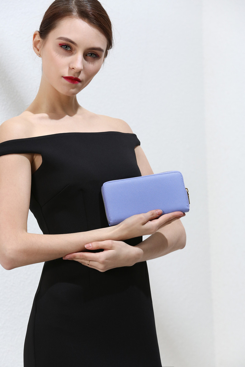 Purple Large Zip Wallet